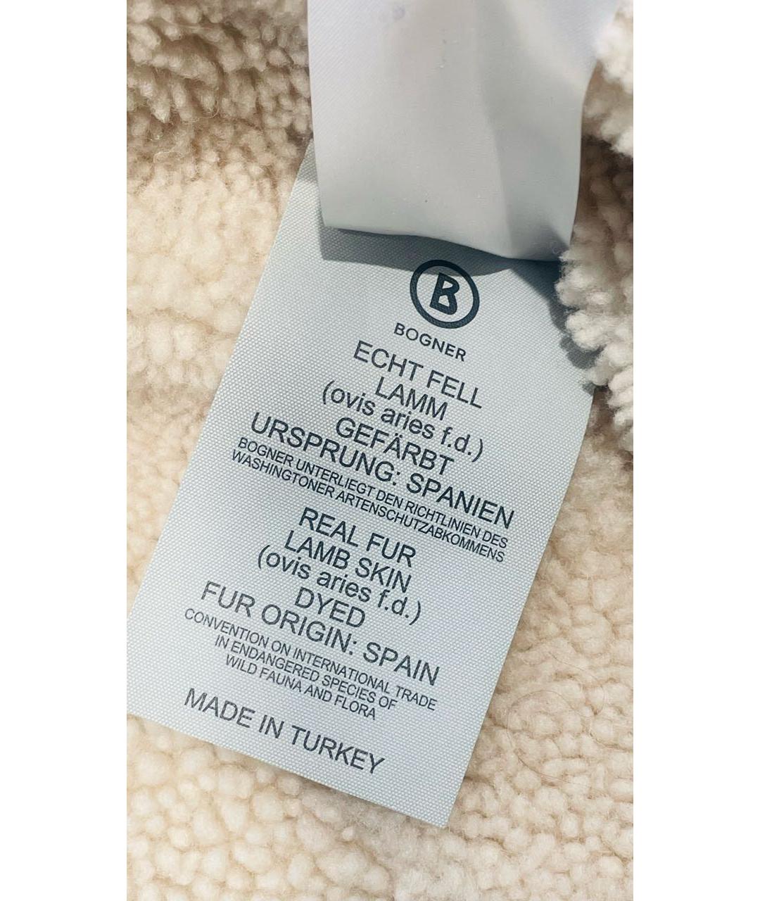 BOGNER Бежевая меховая дубленка/шуба, фото 6