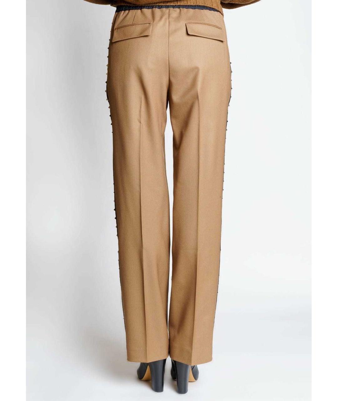 P.A.R.O.S.H. Коричневые шерстяные прямые брюки, фото 5