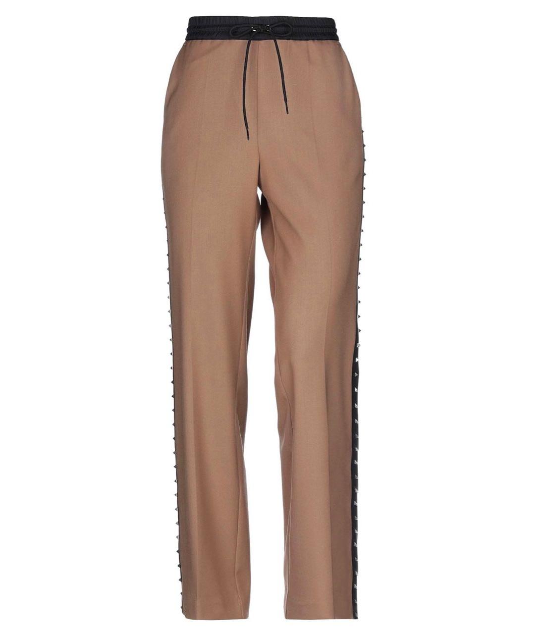 P.A.R.O.S.H. Коричневые шерстяные прямые брюки, фото 9