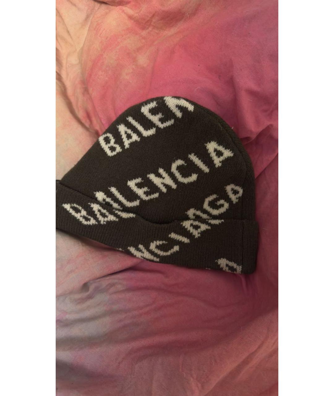 BALENCIAGA Хаки шерстяная шапка, фото 4