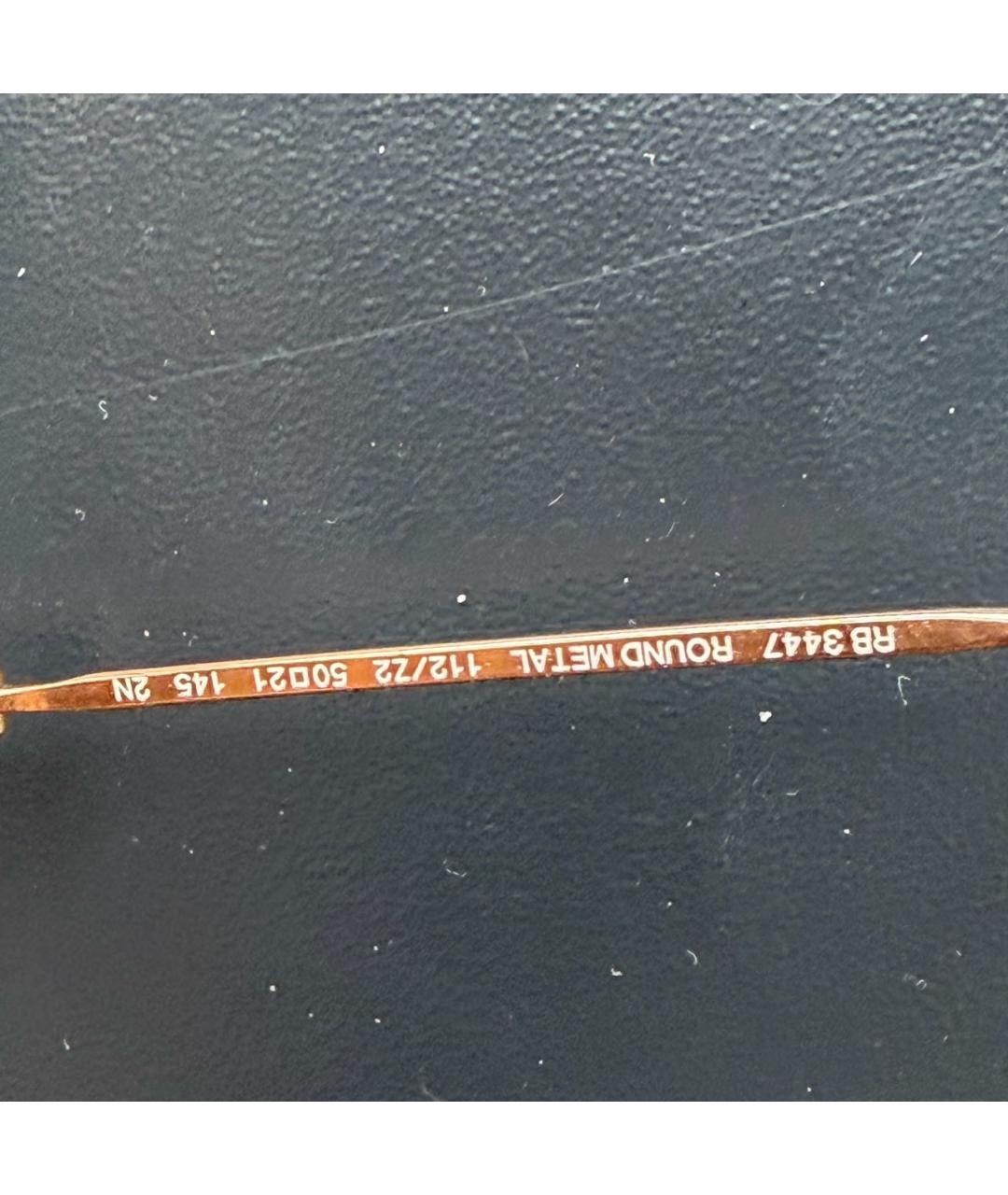 RAY BAN Коралловые металлические солнцезащитные очки, фото 2