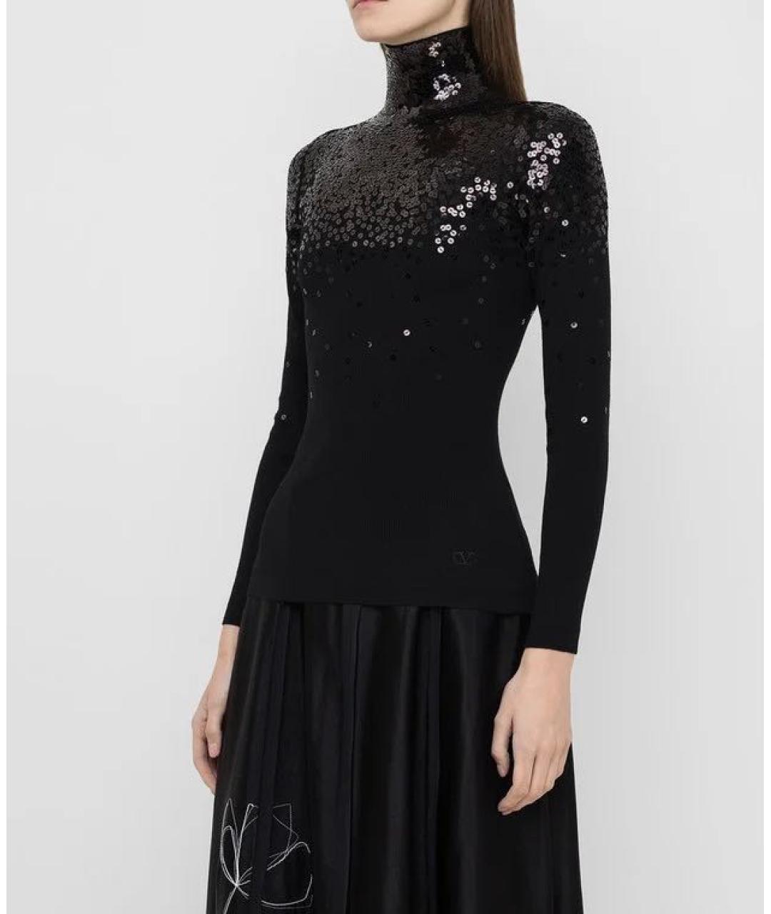 VALENTINO Черная шерстяная водолазка, фото 3