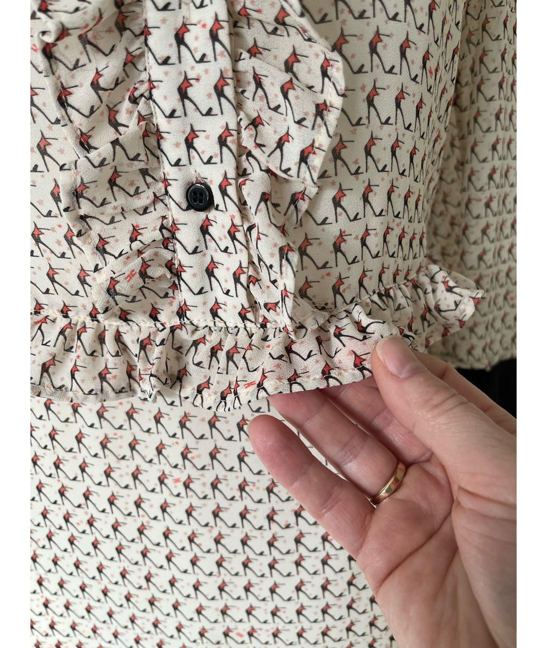 ELISABETTA FRANCHI Бежевое полиэстеровое повседневное платье, фото 6