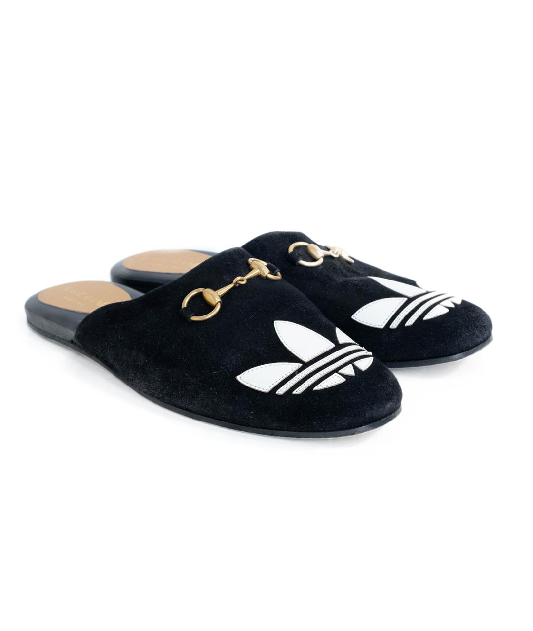 GUCCI Черные замшевые шлепанцы, фото 2