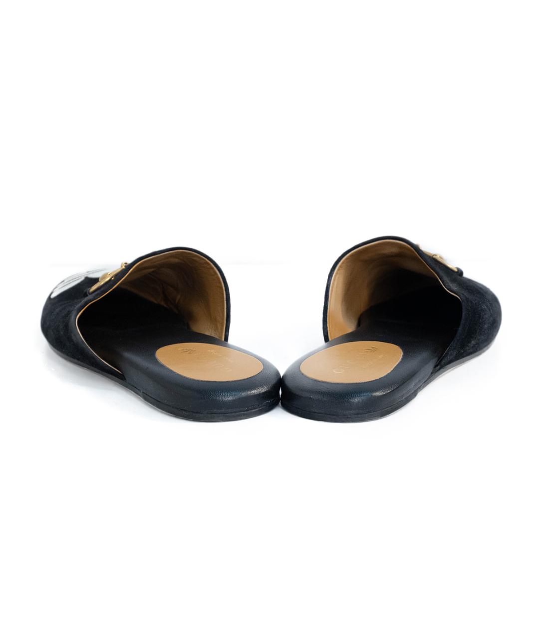 GUCCI Черные замшевые шлепанцы, фото 5