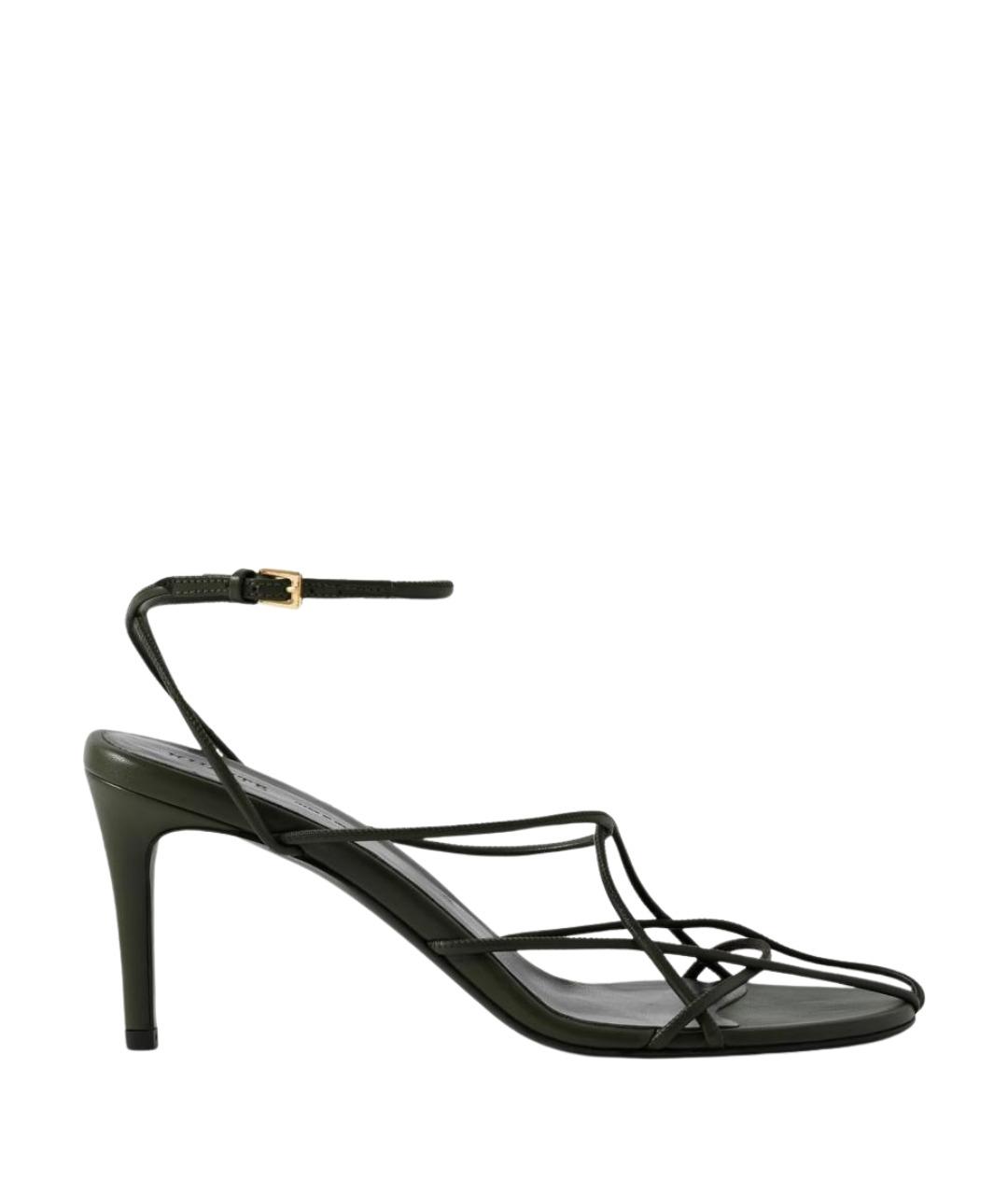 KHAITE Хаки кожаные босоножки, фото 1