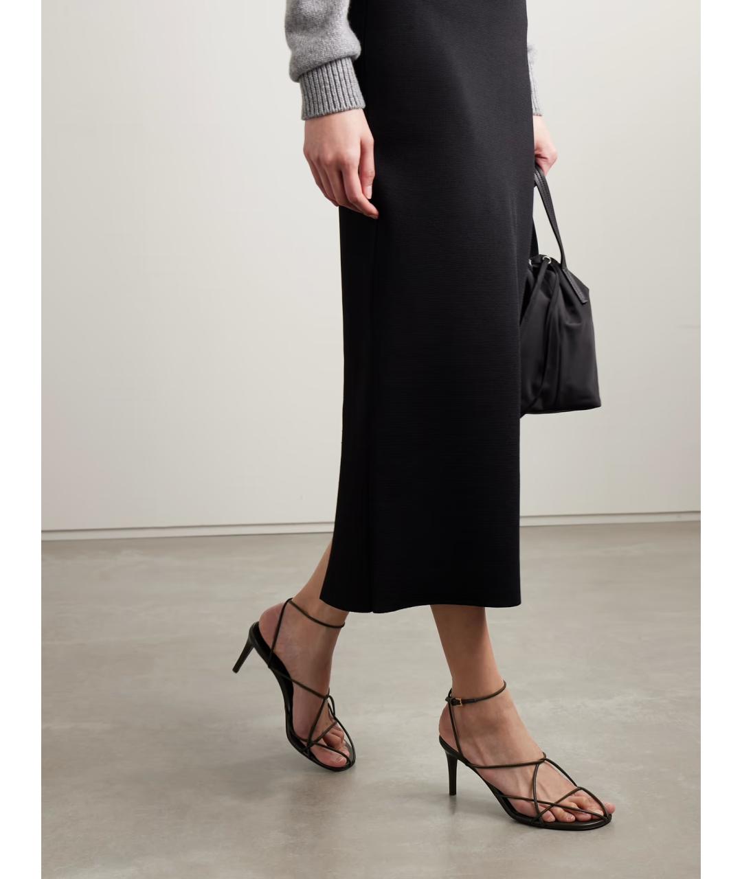 KHAITE Хаки кожаные босоножки, фото 2