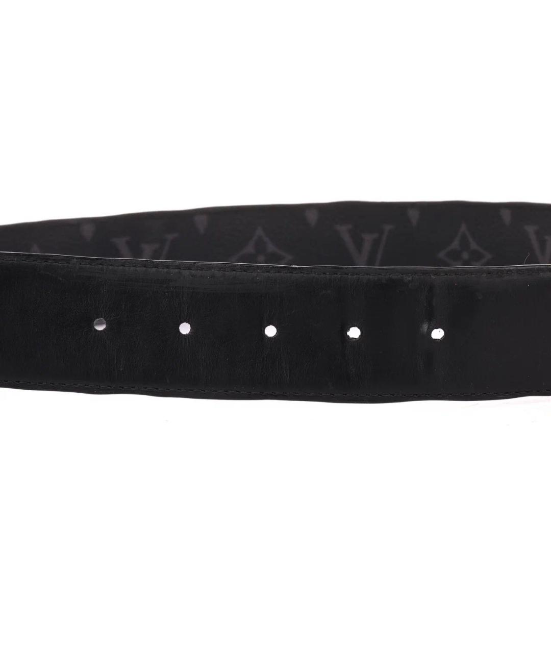 LOUIS VUITTON Черный кожаный ремень, фото 5