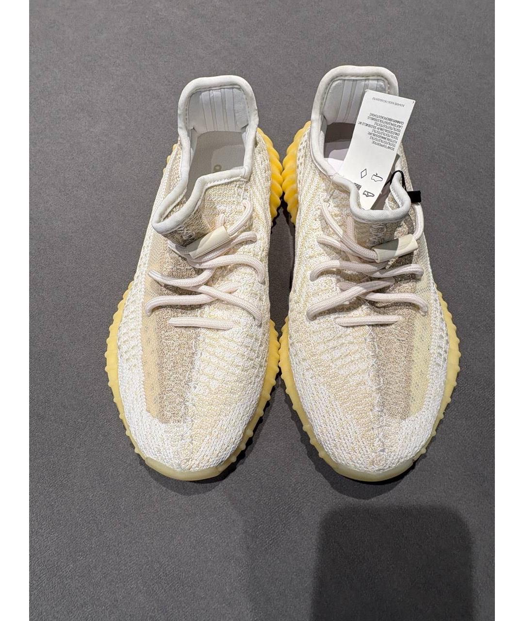 ADIDAS YEEZY Бежевые текстильные кроссовки, фото 2