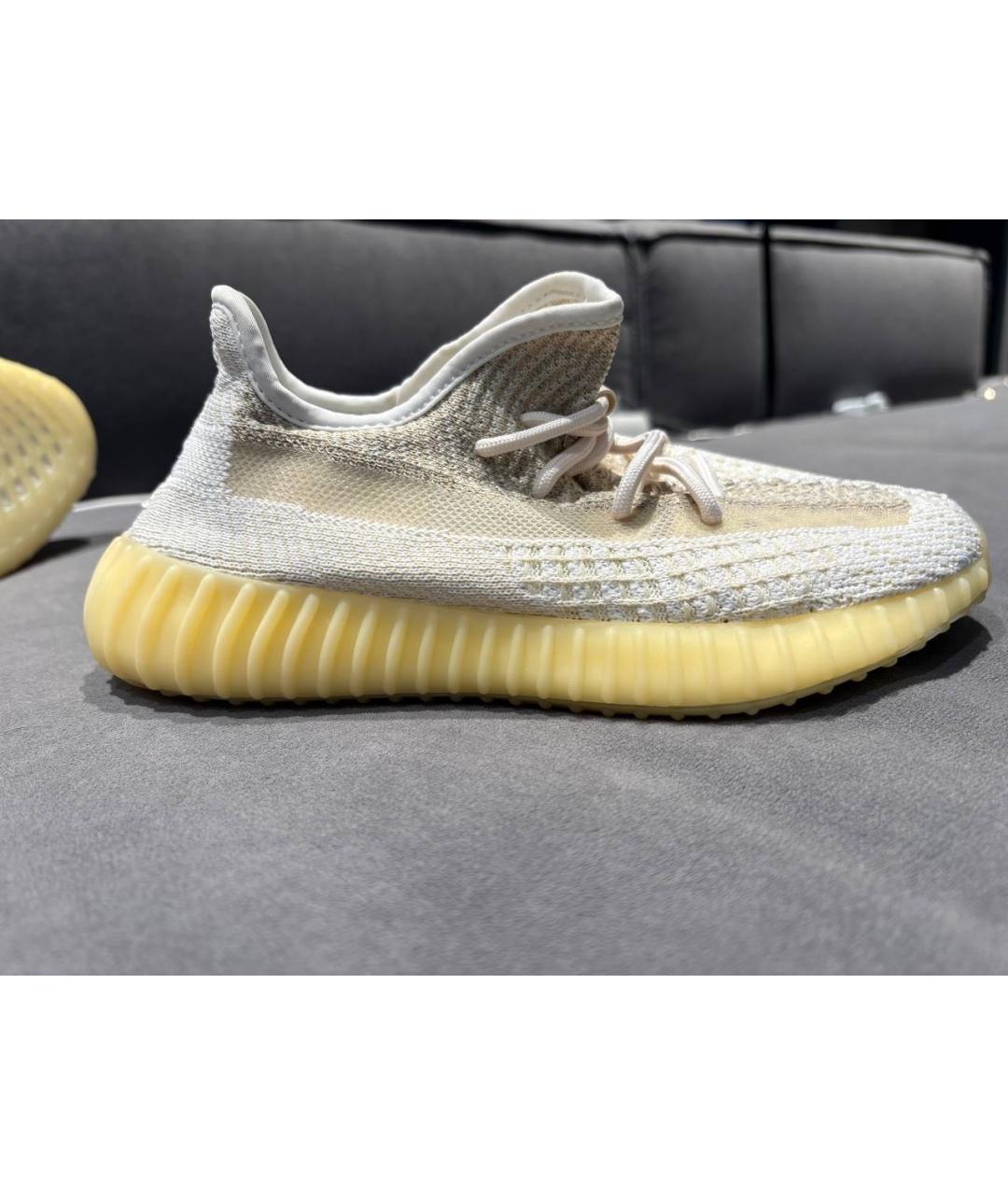 ADIDAS YEEZY Бежевые текстильные кроссовки, фото 5