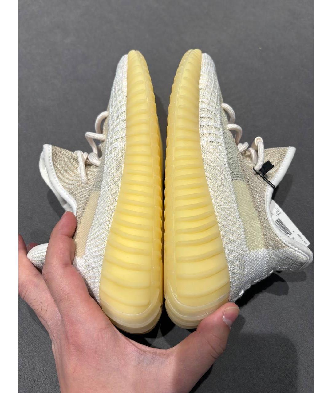 ADIDAS YEEZY Бежевые текстильные кроссовки, фото 3