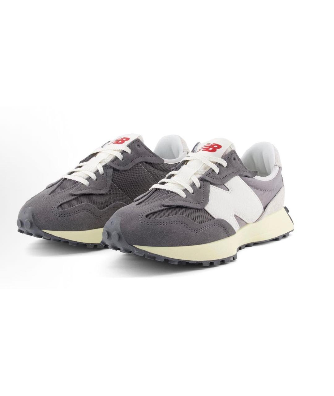 NEW BALANCE Серые замшевые низкие кроссовки / кеды, фото 2