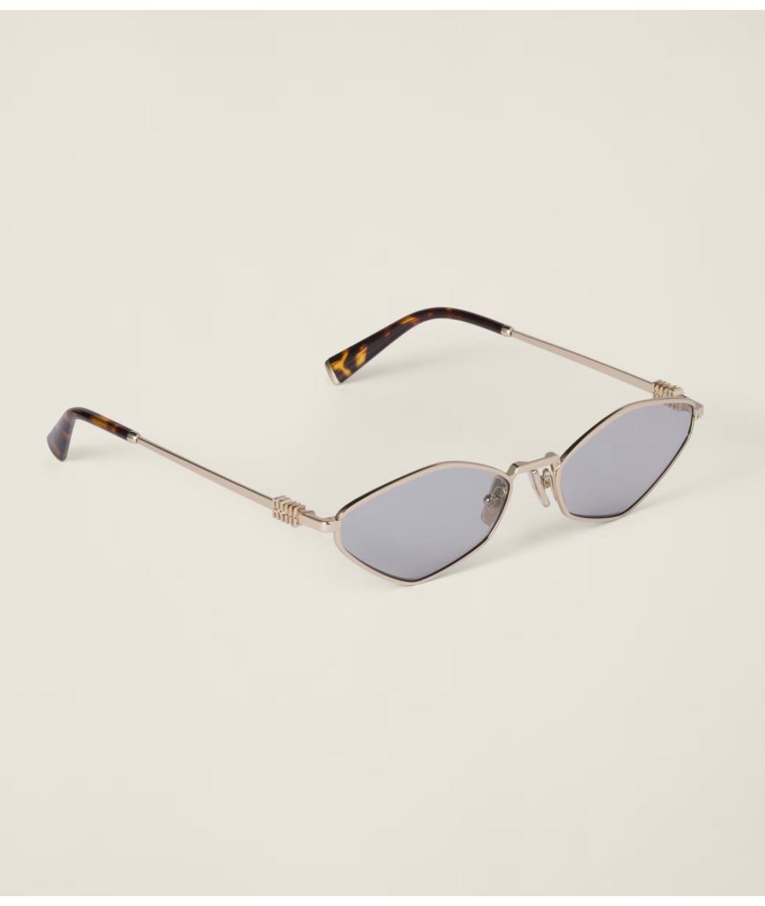 MIU MIU Серые металлические солнцезащитные очки, фото 2