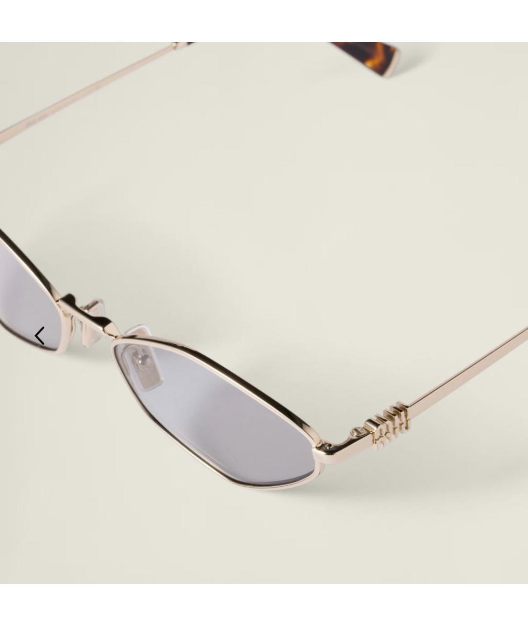 MIU MIU Серые металлические солнцезащитные очки, фото 3