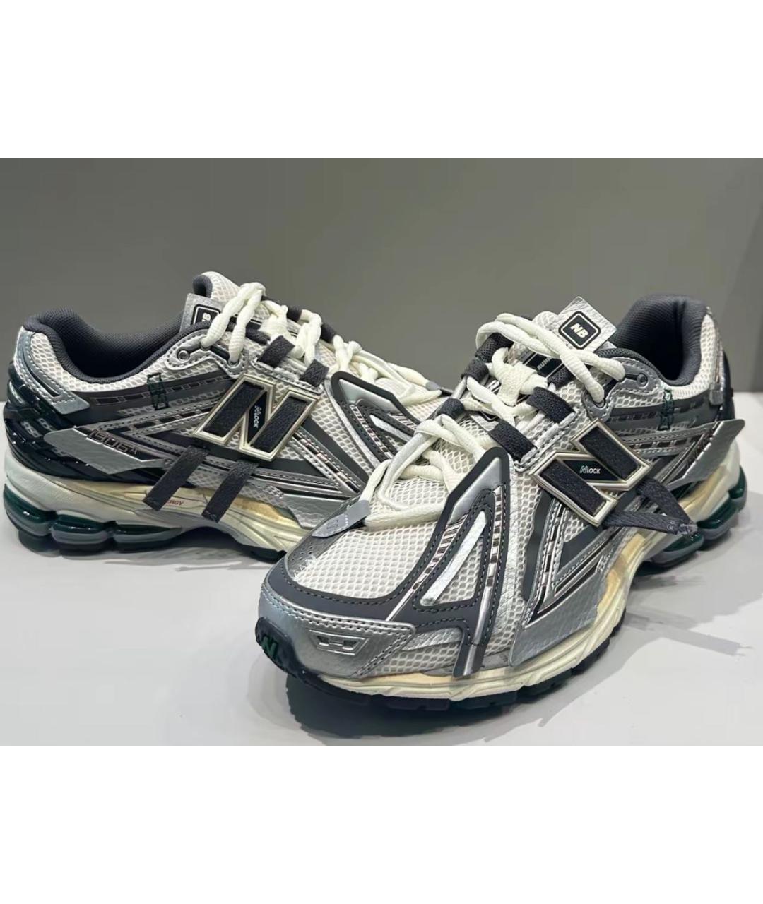 NEW BALANCE Серые текстильные низкие кроссовки / кеды, фото 4