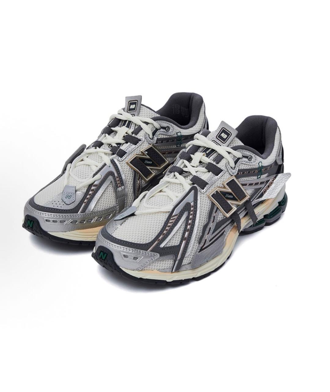 NEW BALANCE Серые текстильные низкие кроссовки / кеды, фото 2