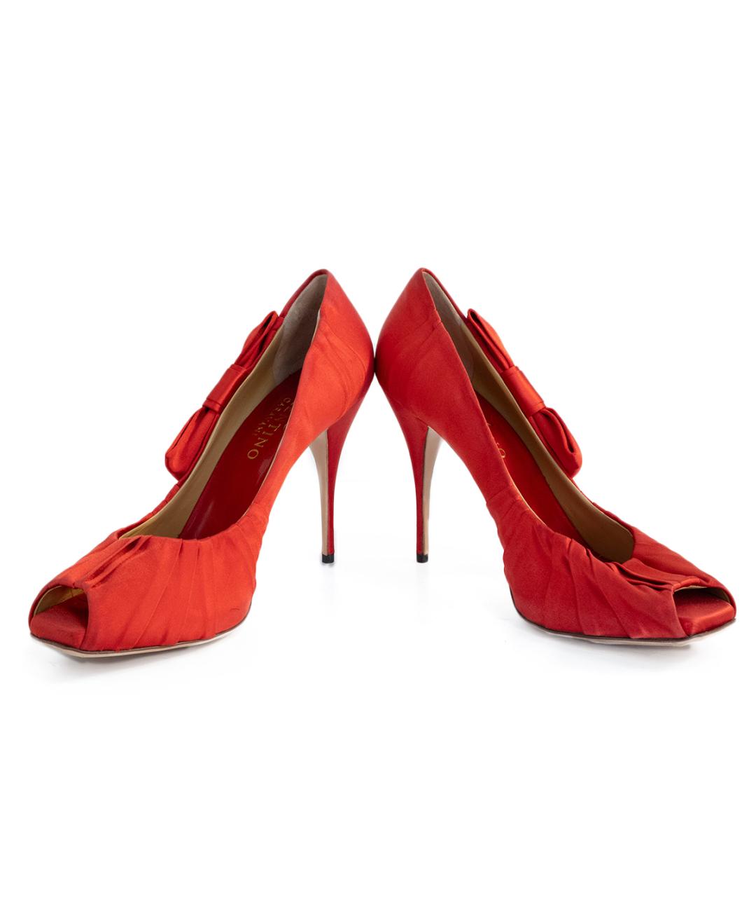 VALENTINO Красные текстильные туфли, фото 4