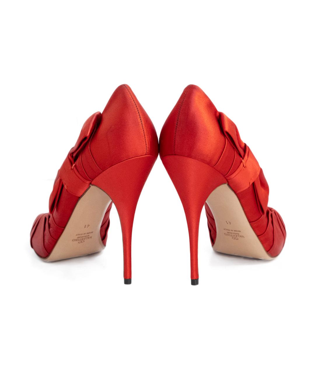 VALENTINO Красные текстильные туфли, фото 5