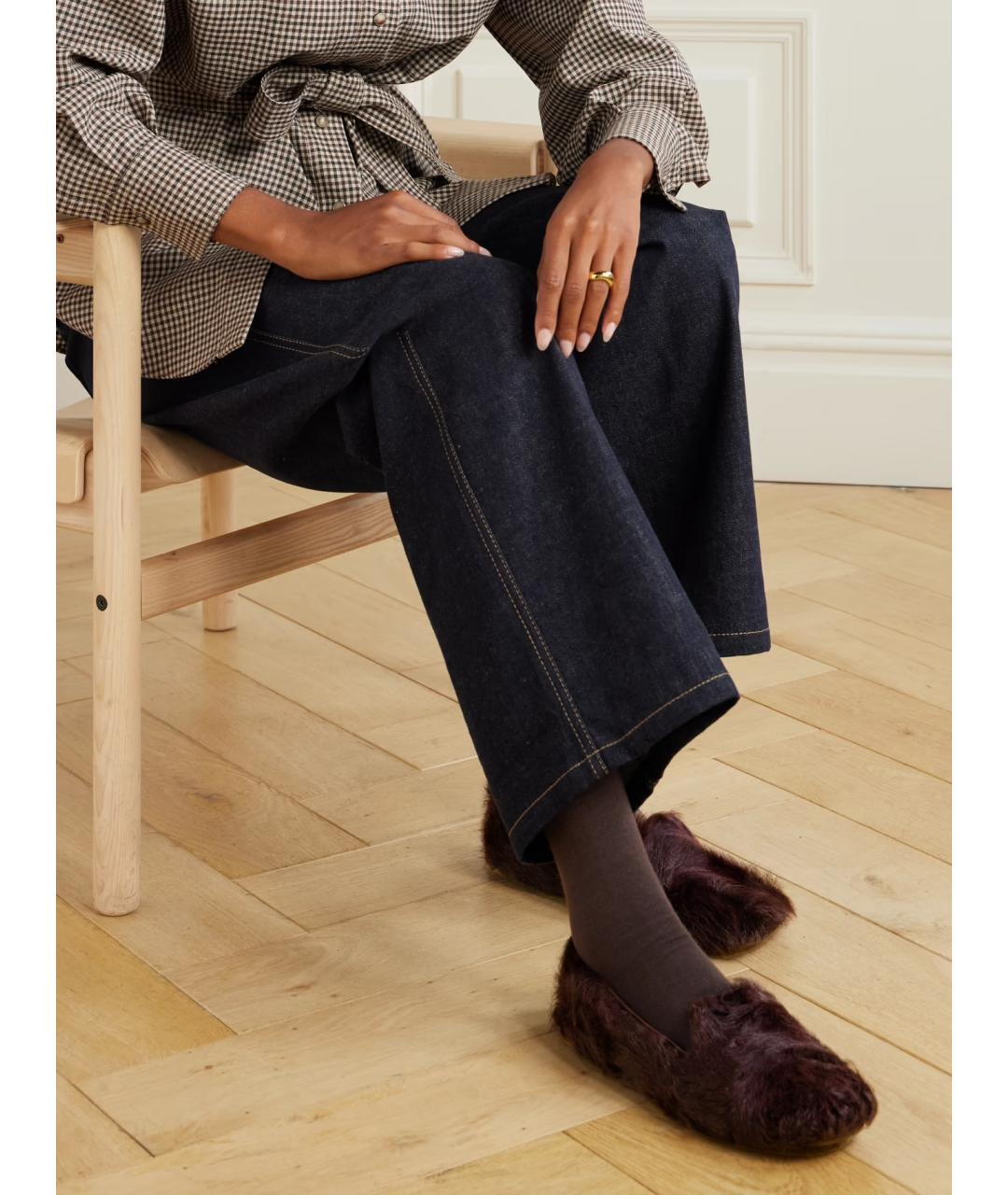 BRUNELLO CUCINELLI Бордовые кожаные лоферы, фото 2