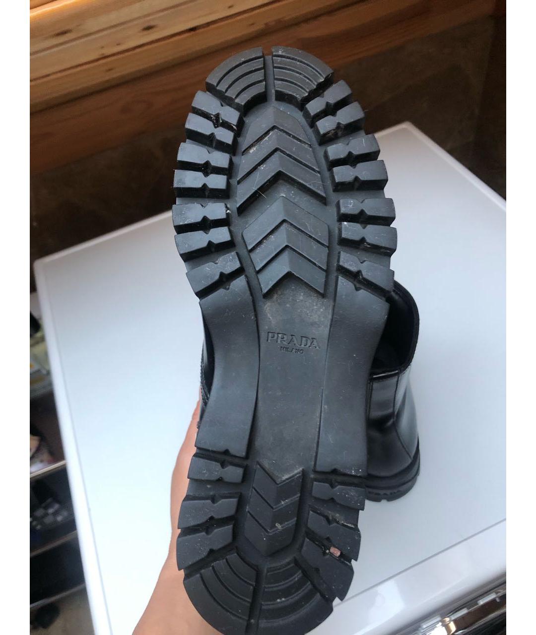 PRADA Черные кожаные ботинки, фото 5