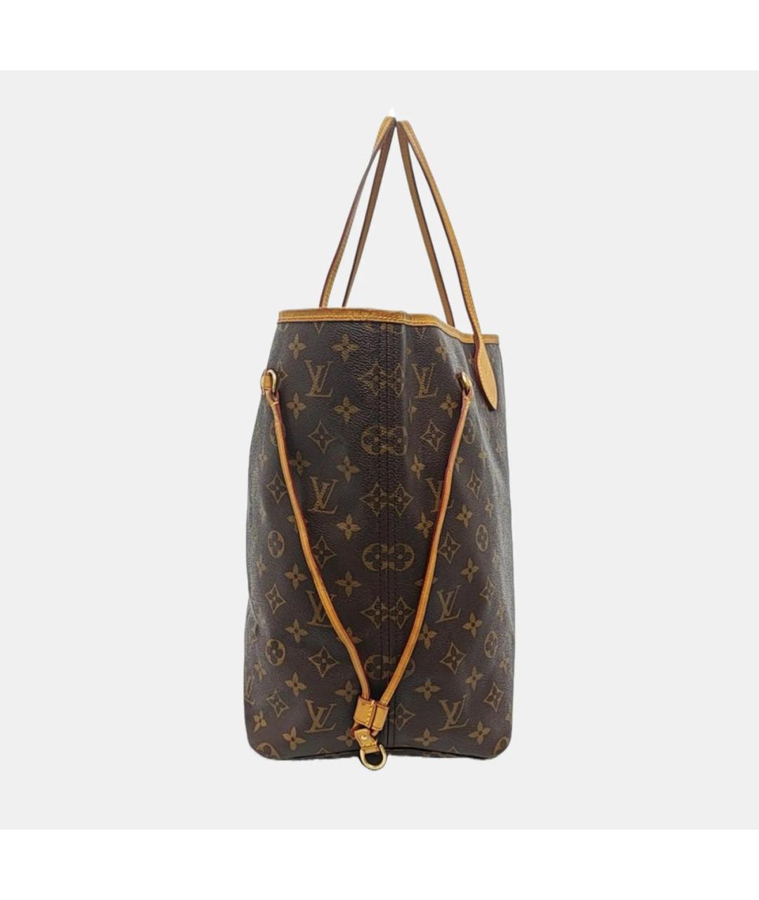 LOUIS VUITTON Коричневая кожаная сумка тоут, фото 3