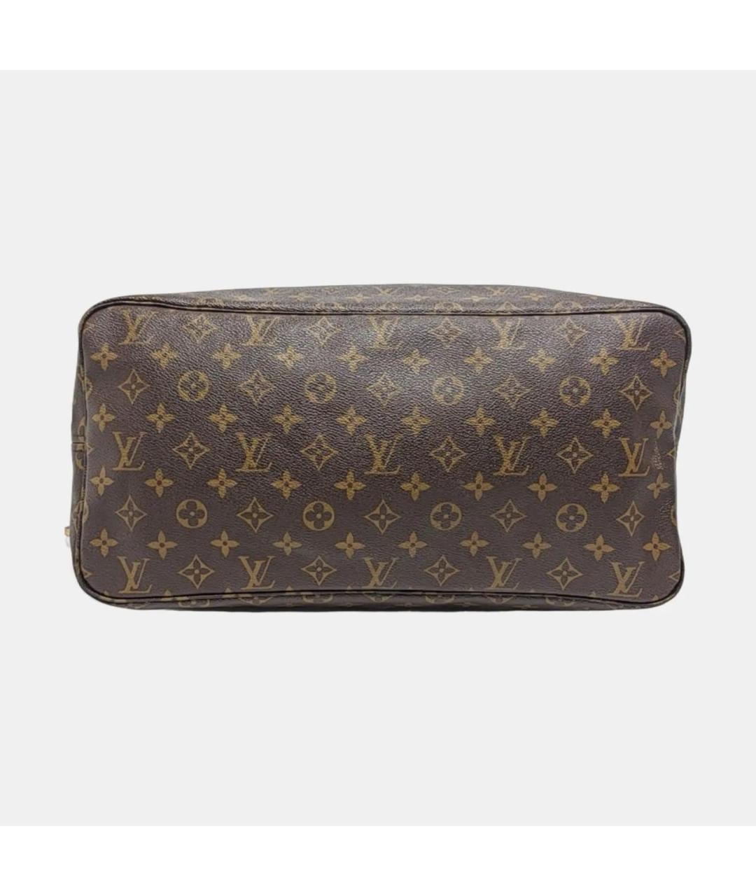 LOUIS VUITTON Коричневая кожаная сумка тоут, фото 5