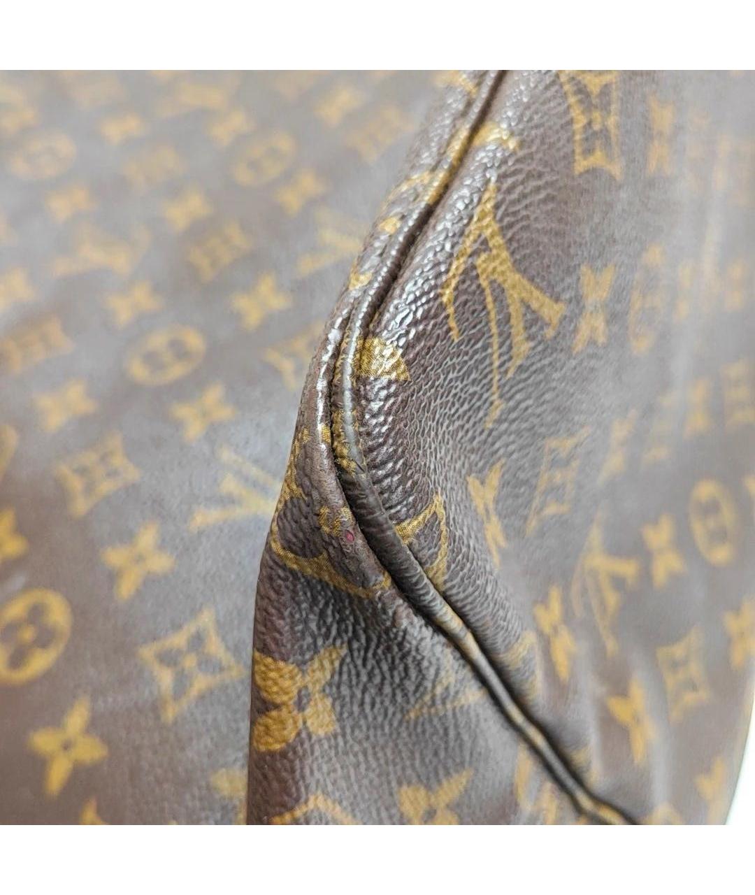 LOUIS VUITTON Коричневая кожаная сумка тоут, фото 7