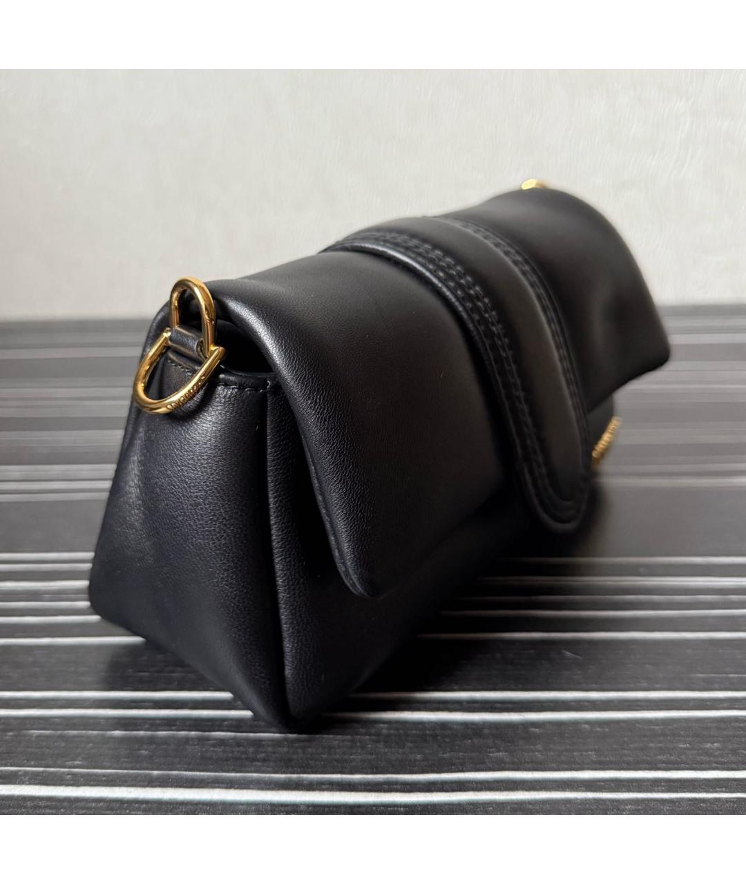 JACQUEMUS Черная кожаная сумка через плечо, фото 2