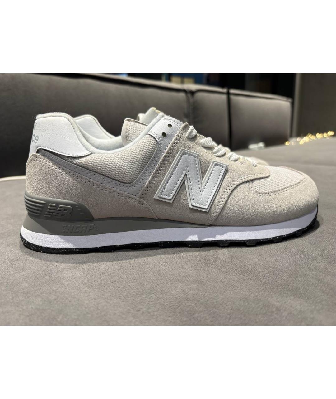 NEW BALANCE Бежевые замшевые кроссовки, фото 5