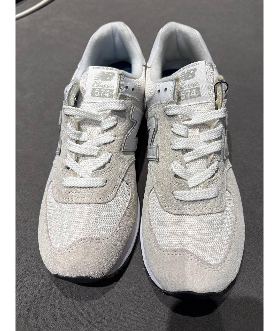 NEW BALANCE Бежевые замшевые кроссовки, фото 2