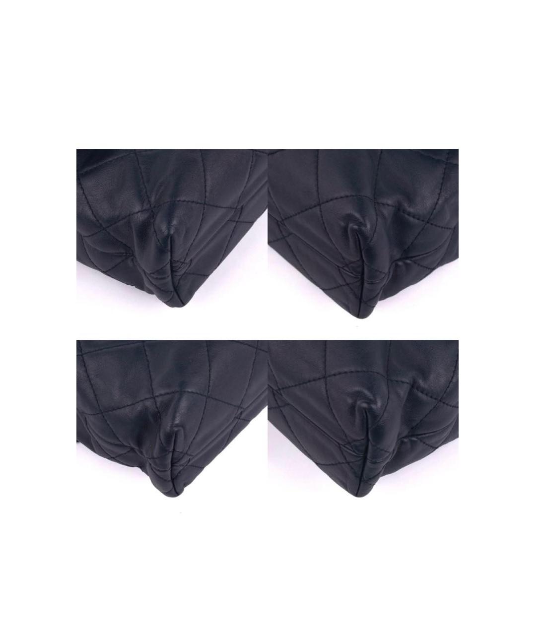 CHANEL Темно-синяя кожаная сумка через плечо, фото 7