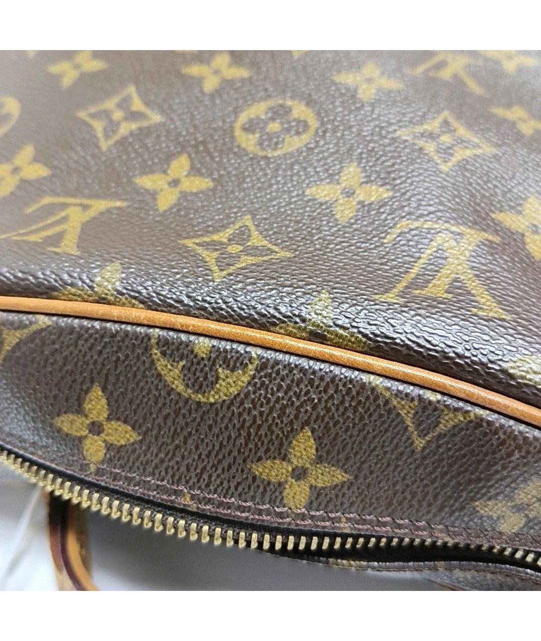 LOUIS VUITTON Коричневая кожаная сумка через плечо, фото 8