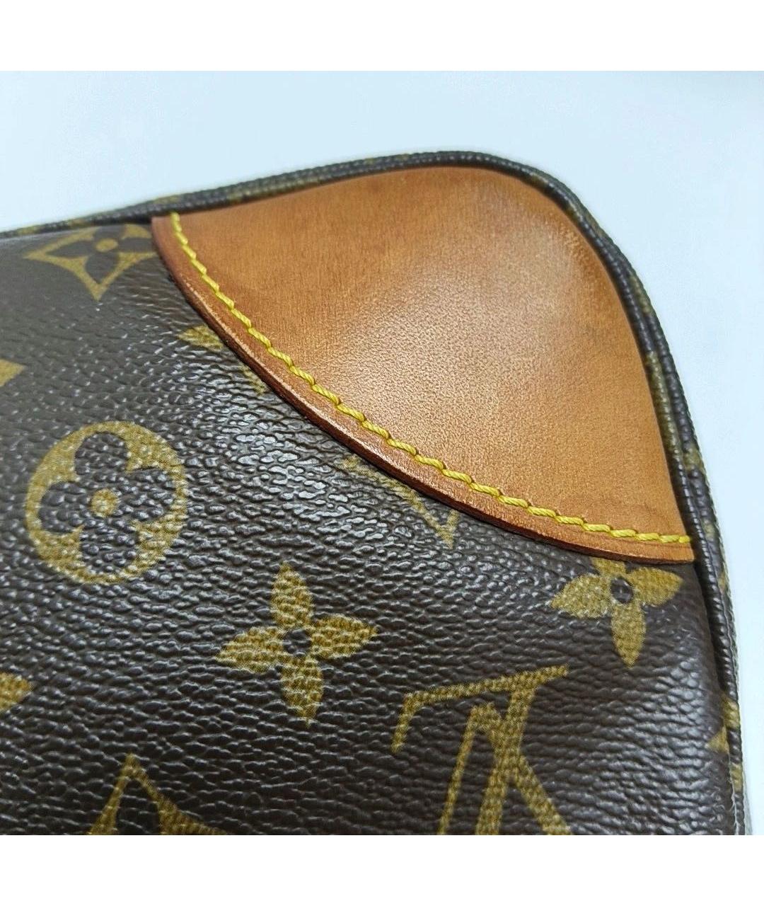 LOUIS VUITTON Коричневая кожаная сумка через плечо, фото 6