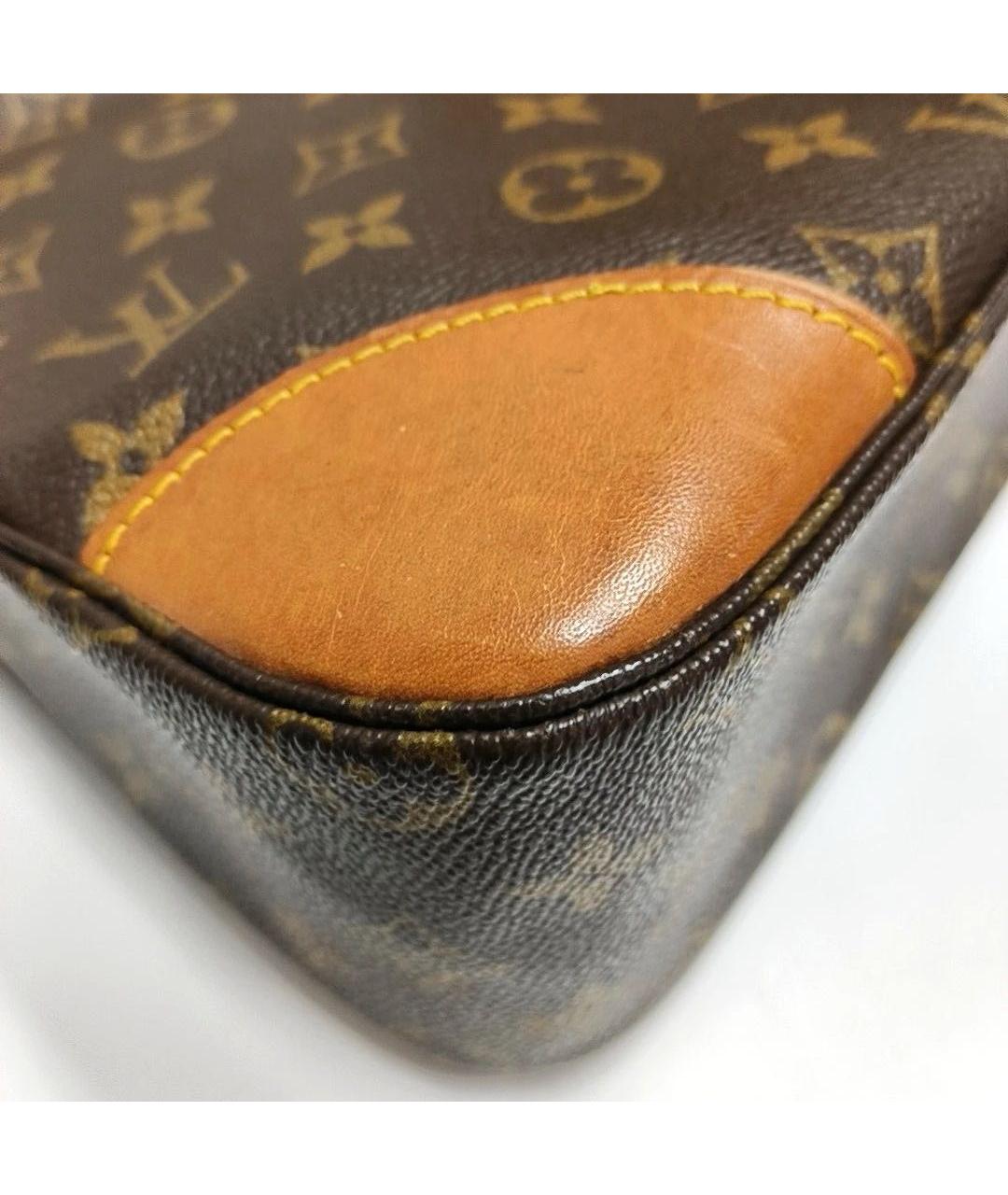 LOUIS VUITTON Коричневая кожаная сумка через плечо, фото 7