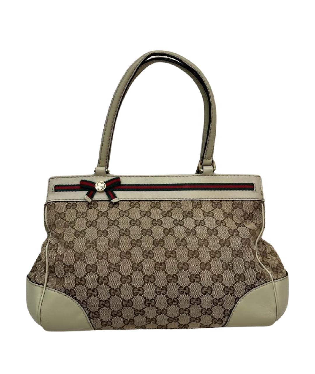 GUCCI Бежевая сумка с короткими ручками, фото 1