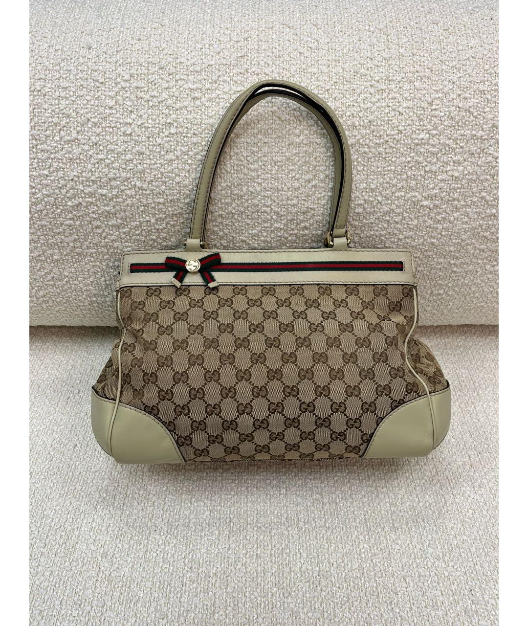 GUCCI Бежевая сумка с короткими ручками, фото 9