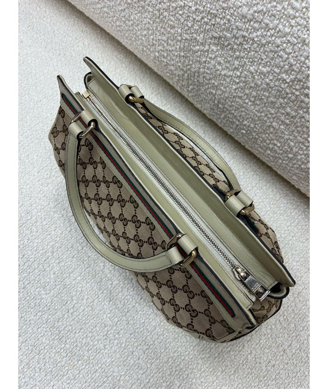 GUCCI Бежевая сумка с короткими ручками, фото 6