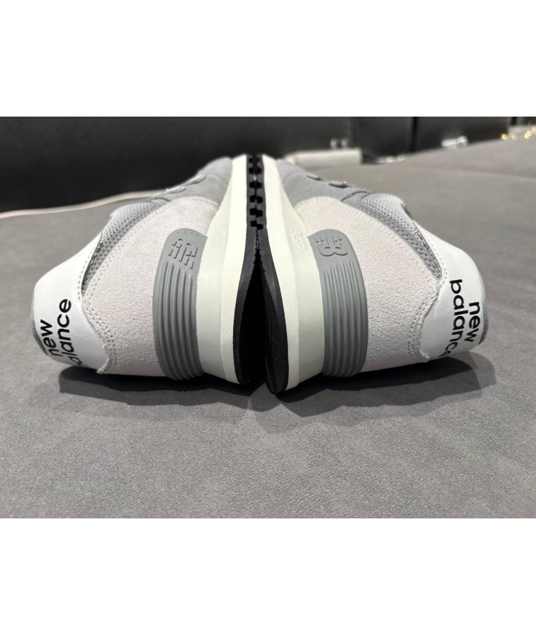 NEW BALANCE Серые замшевые низкие кроссовки / кеды, фото 4