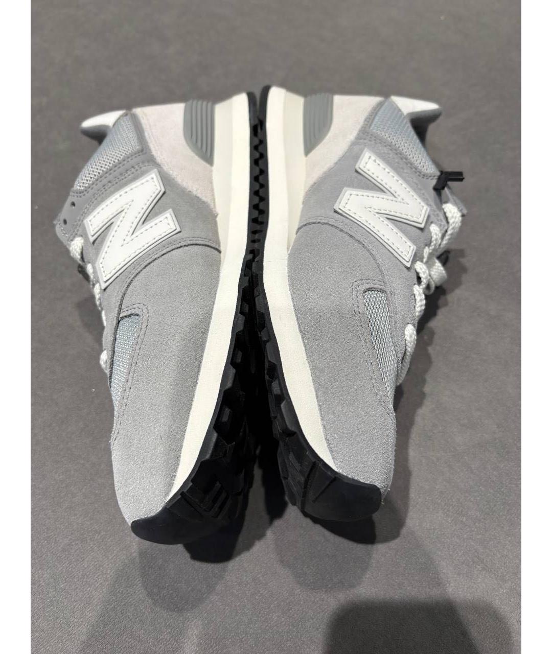 NEW BALANCE Серые замшевые низкие кроссовки / кеды, фото 3