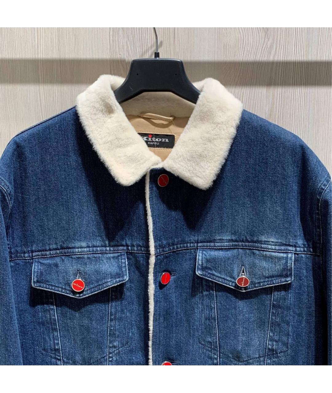 KITON Темно-синяя куртка, фото 2