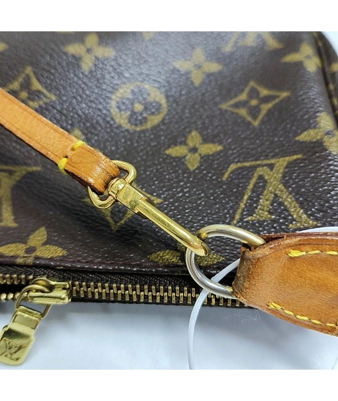 LOUIS VUITTON Коричневая кожаная сумка с короткими ручками, фото 8