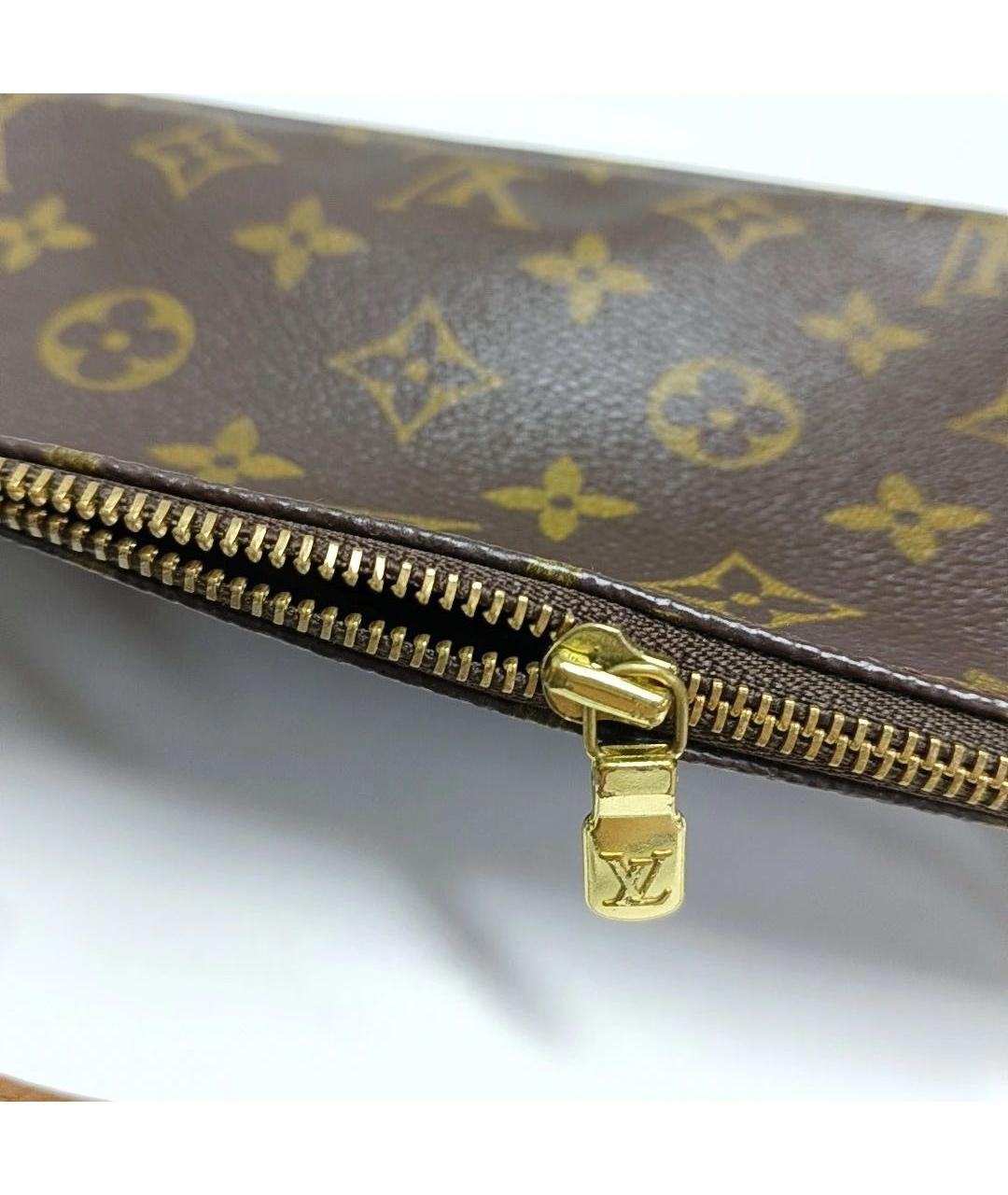 LOUIS VUITTON Коричневая кожаная сумка с короткими ручками, фото 6