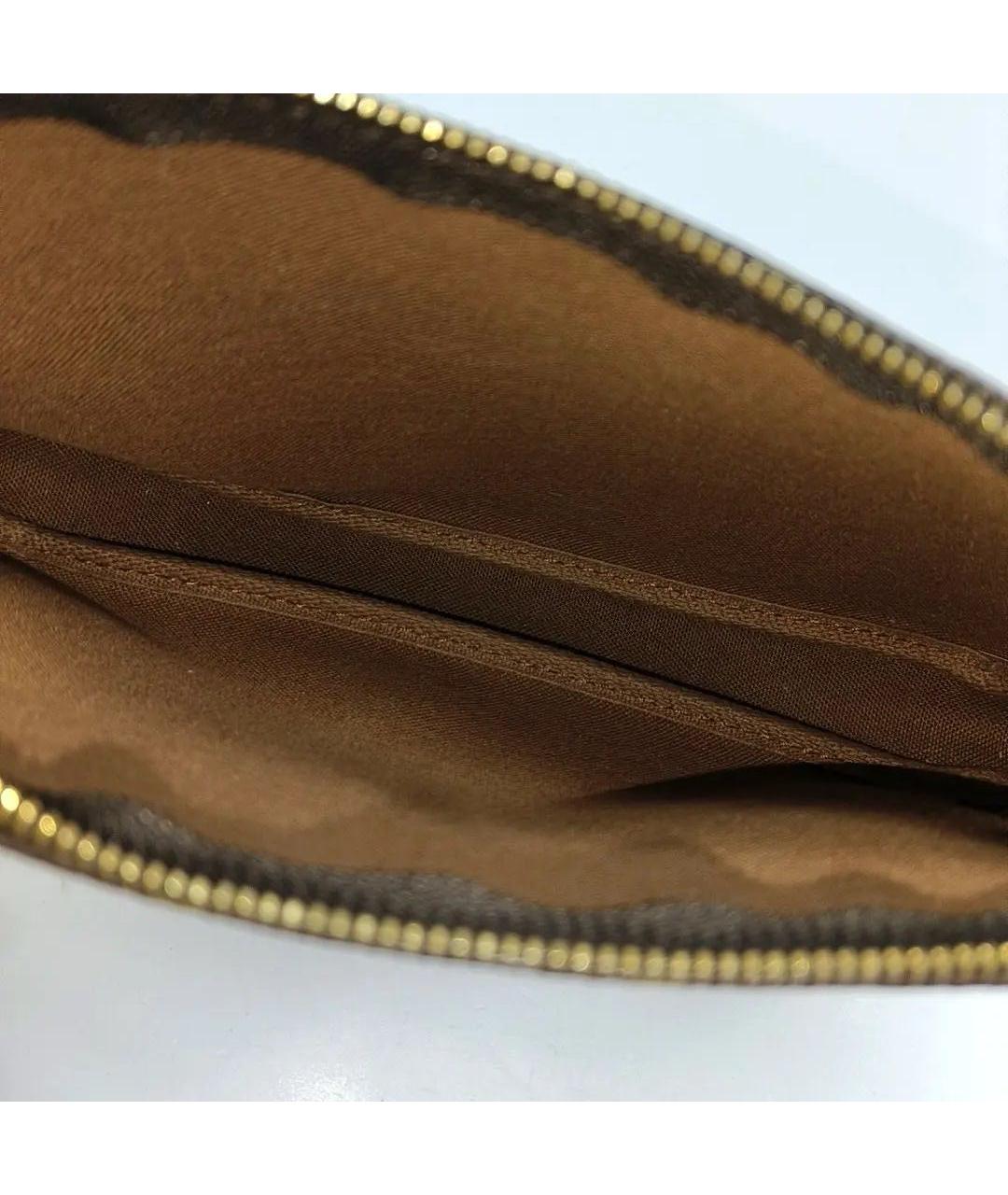 LOUIS VUITTON Коричневая кожаная сумка с короткими ручками, фото 4