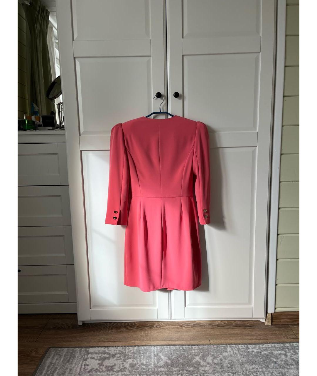 ELISABETTA FRANCHI Коралловое полиэстеровое повседневное платье, фото 2