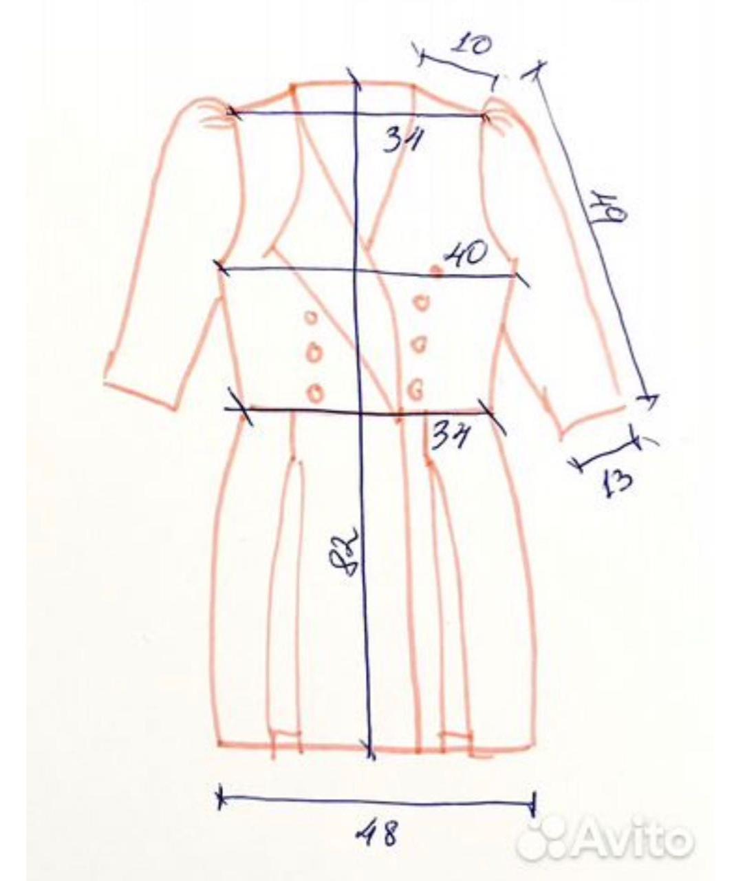 ELISABETTA FRANCHI Коралловое полиэстеровое повседневное платье, фото 8