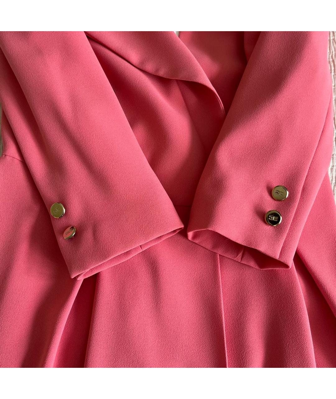 ELISABETTA FRANCHI Коралловое полиэстеровое повседневное платье, фото 5