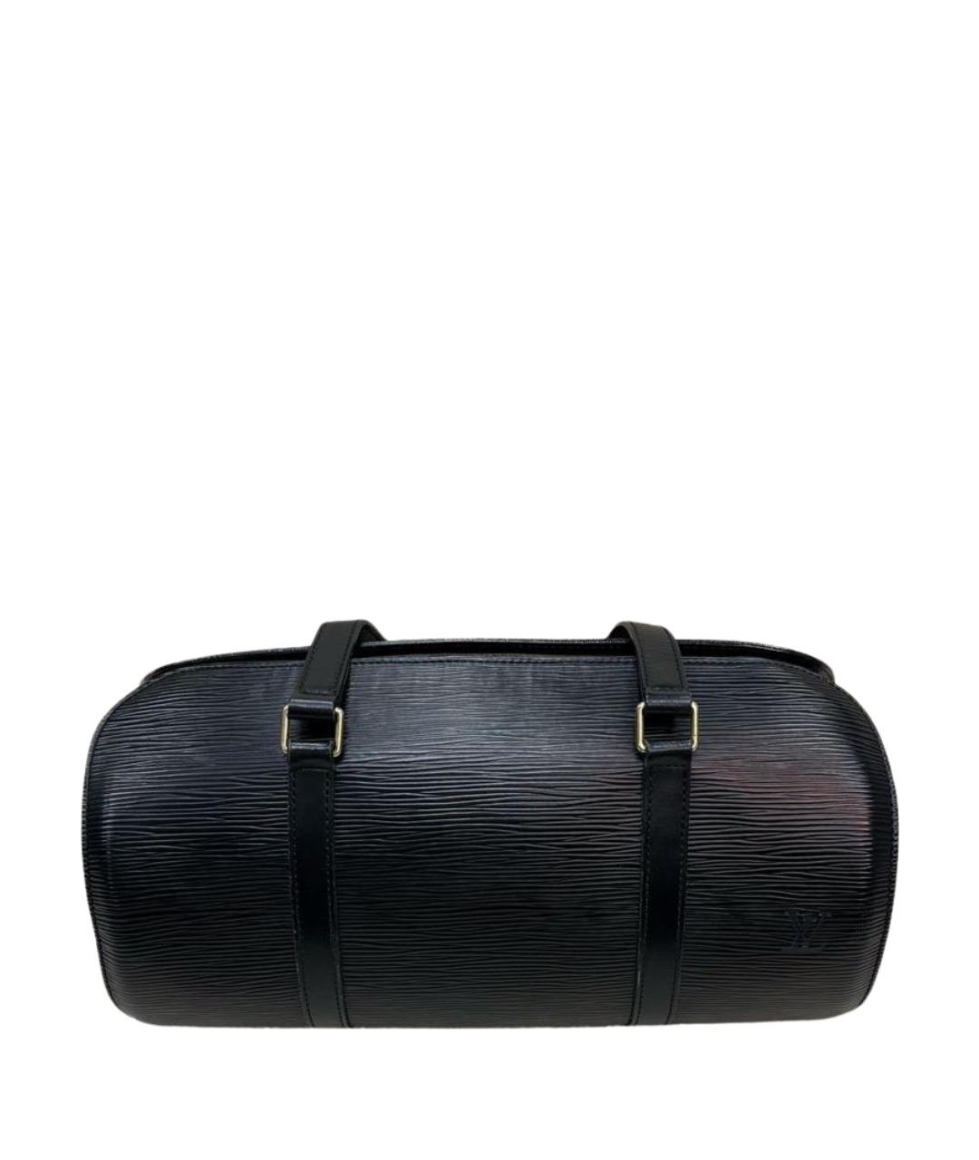 LOUIS VUITTON Черная кожаная сумка с короткими ручками, фото 1