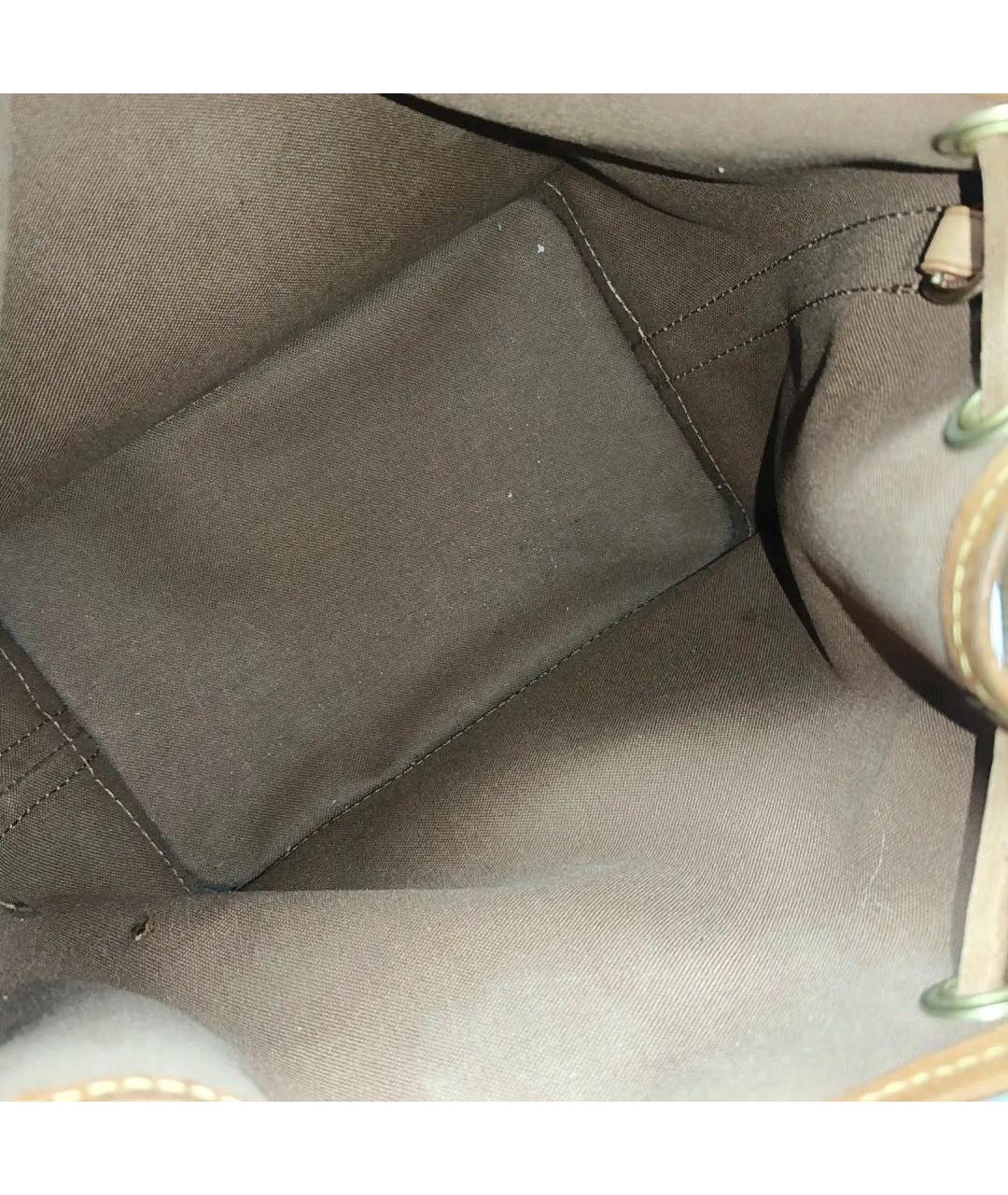 LOUIS VUITTON Коричневая кожаная сумка через плечо, фото 6