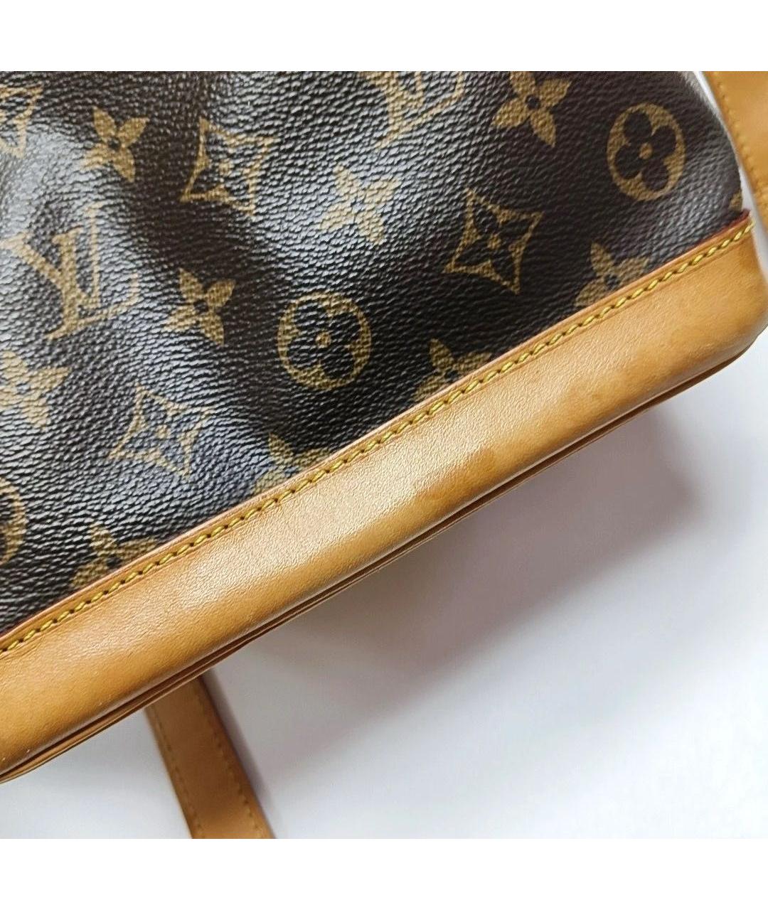 LOUIS VUITTON Коричневая кожаная сумка через плечо, фото 7