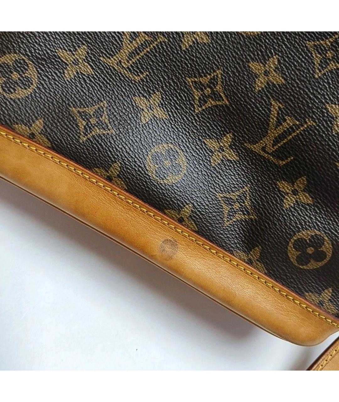 LOUIS VUITTON Коричневая кожаная сумка через плечо, фото 8